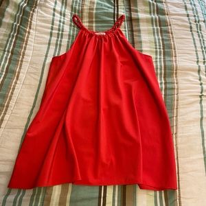 Rachel Roy Red Braided Sleeveless Blouse